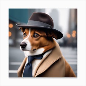 Portrait Of A Dog Canvas Print