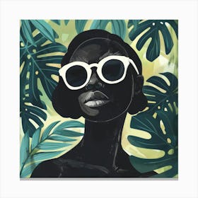 Black Woman In Sunglasses 2 Canvas Print