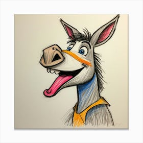 Donkey Drawing 1 Canvas Print