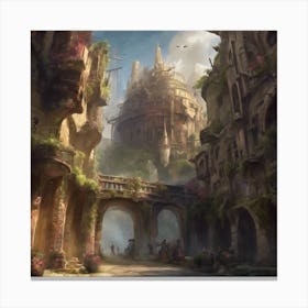 Fantasy City 30 Canvas Print