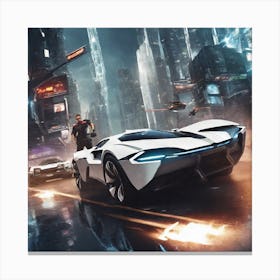 Futuristic Cityscape 128 Canvas Print