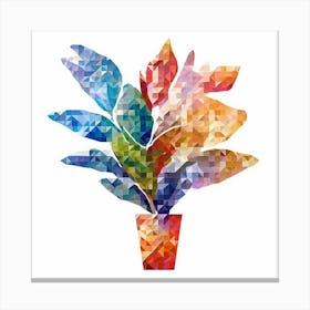 Polygonal Plant Canvas Print