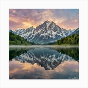 Sunrise In The Alps Canvas Print