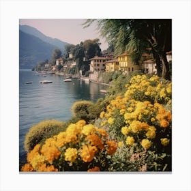 Lake Como, Vintage Film Photography Canvas Print
