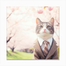 Cat In A Suit 1 Canvas Print