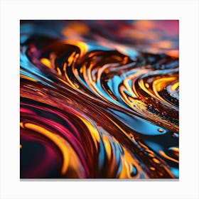 Abstract Swirls Of Liquid Canvas Print