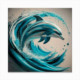 Dolphin Painting Canvas Print