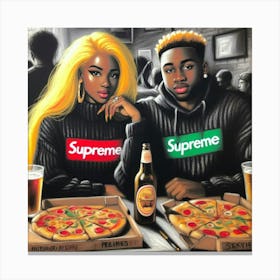 Supreme Pizza 6 Canvas Print