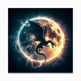 Dragon Moon by dee Canvas Print