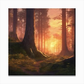 808093 Pictures Of A Forest At Sunset Xl 1024 V1 0 Canvas Print