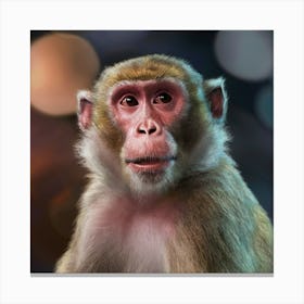 Monkey Portrait Canvas Print