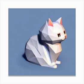 Polygonal Cat Low Poly Creatures Canvas Print