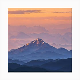 Abstract Mountain Majesty Canvas Print