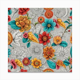 Floral Pattern 1 Canvas Print