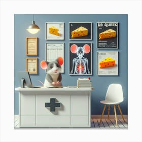 Mouse In A Doctor'S Office Canvas Print