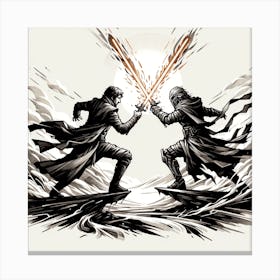 Sci-Fi Duel Canvas Print
