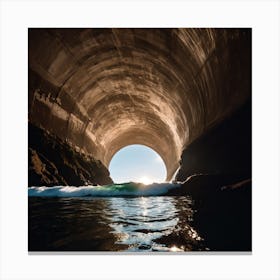 Underwater Tunnel - Underwater Stock Videos & Royalty-Free Footage Canvas Print