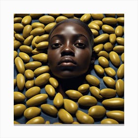 Portrait Of A Black Woman Canvas Print