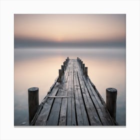 967450 A Wooden Pier At Misty Dawn In A Still Sea Xl 1024 V1 0 2 Canvas Print