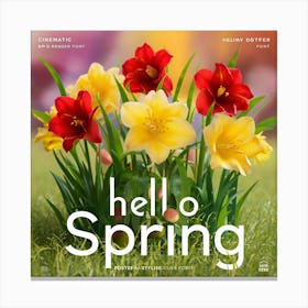 Hello Spring Canvas Print