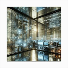 Futuristic Office Space Canvas Print