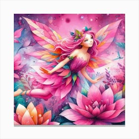 Lotus Flower Fairy Canvas Print