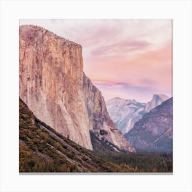 Pastel Mountain Scenery Canvas Print