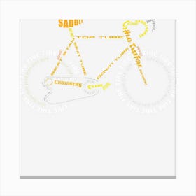 Bicycle Anatomy Cute Cycling Is Life Gift Canvas Print