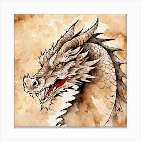 Dragon Painting (21) Canvas Print