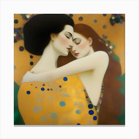 Kiss in style of Klimt Canvas Print