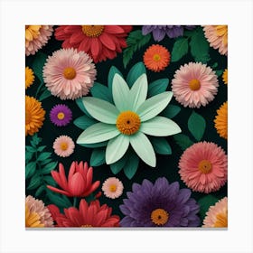 Default Create Unique Design Of Beautiful Flowers 2 Canvas Print