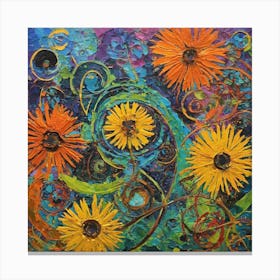 Joyful Flowers Canvas Print