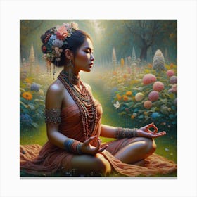 Meditating Woman 3 Canvas Print