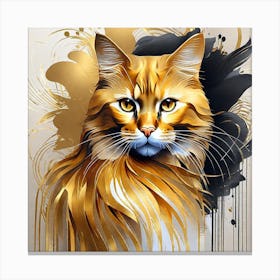 Golden Cat Canvas Print