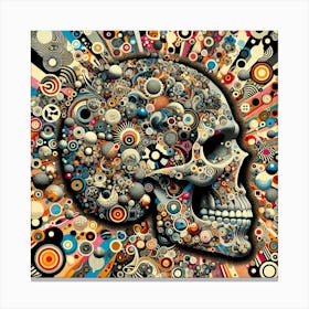 Skull 50's Collage Canvas Print