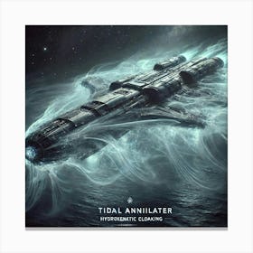 A High Tech, Sci Fi Scene Showcasing The Tidal Ann 1 Canvas Print