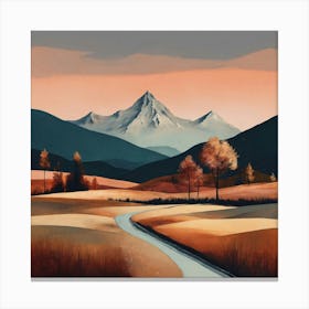 Landscape With Mountains 7 Canvas Print