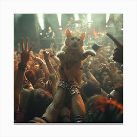 Cat At A Concert 7 Canvas Print