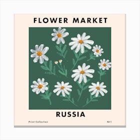Flower Market Russia Canvas Print