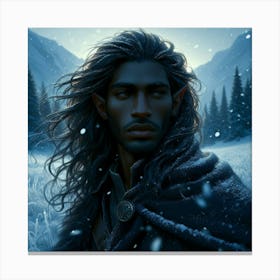 Elf In The Snow 1 Canvas Print