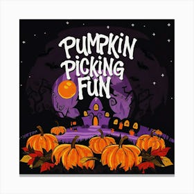 Happy halloween Illustration Spooky Horror devi background10 (3) Canvas Print