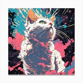 Cat In Space Canvas Print