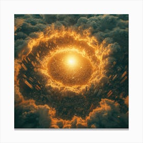 City In The Clouds Canvas Print