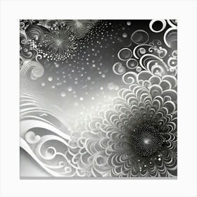 Black And White Abstract Painting Canvas Print