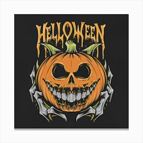 Halloween Skull Canvas Print