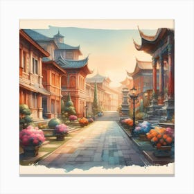 Chinese Street Canvas Print