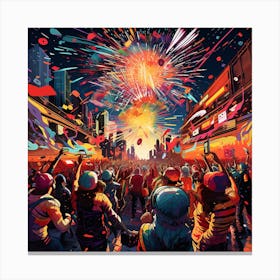 New Year'S Eve 5 Canvas Print