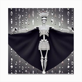 Skeleton With Diamonds Canvas Print