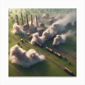 Smoke From A Factory 1 Canvas Print
