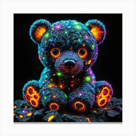 Glow In The Dark Teddy Bear 1 Canvas Print